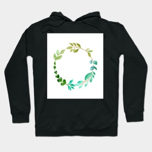 wreath of leaves watercolor Hoodie